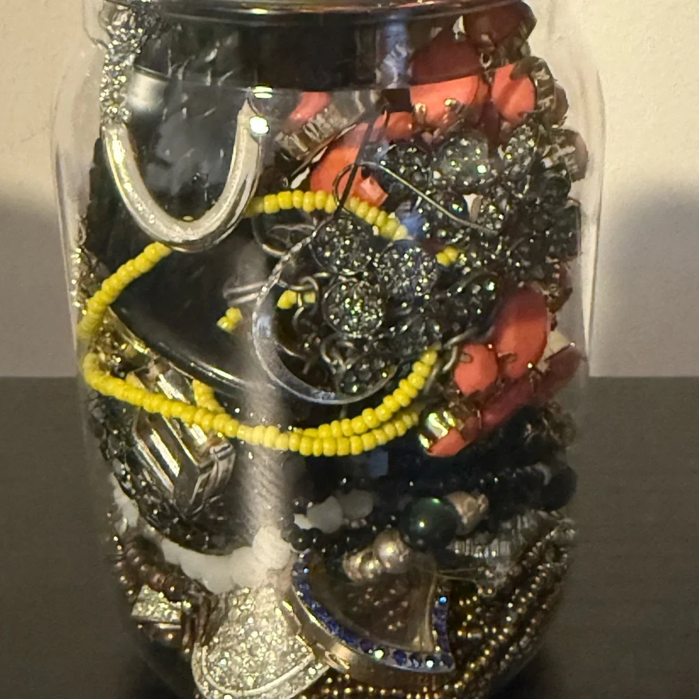 Small Semi Mystery Jar of Jewelry - Picture 4 of 5